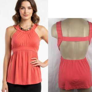 Guess Marciano Pink Sleeveless Strappy Open Back Top XS